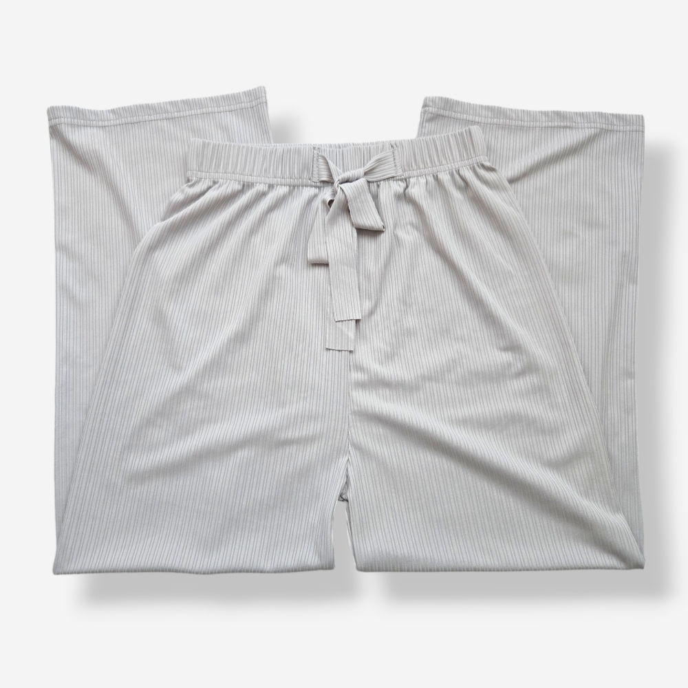 Loose fit straight wide leg pants Elastic Waist